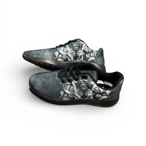 Men's RAAD SHOP Black Graphic Gorilla Athletic Low-top Sneakers 9.5M